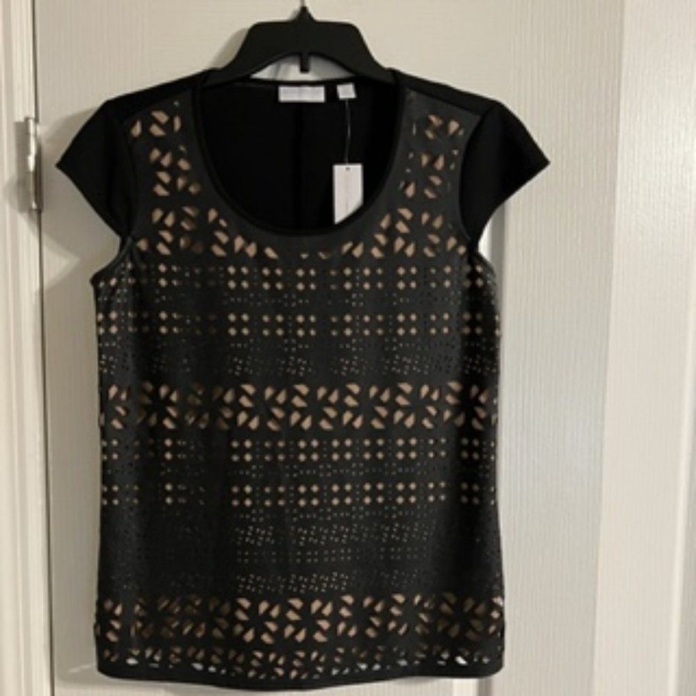 New York & Company Stretch Women's Top Shirt XS Black - Picture 13 of 15